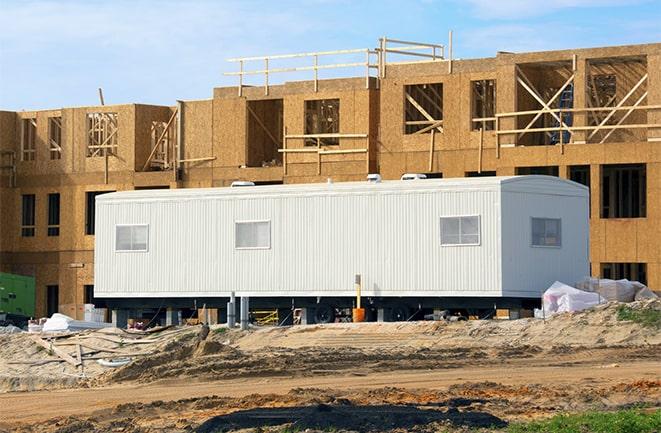 industrial office trailers for rent on a job site in Reseda